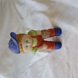 Cabbage Patch Kids Porcelain Figurine  Boy Playing Baseball 1984 Vintage